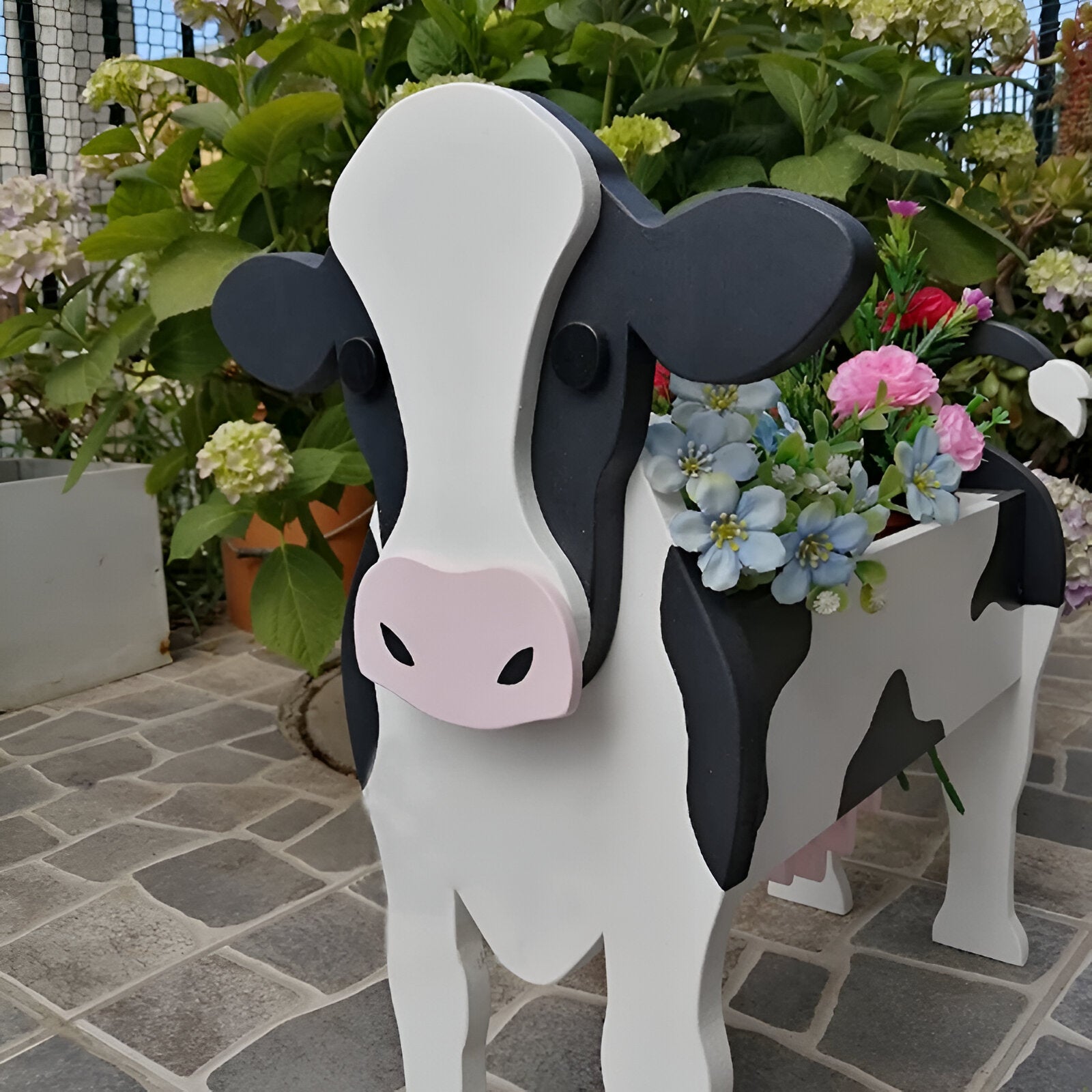 Tier-Thema Blumentopf - Whimsy Kuh Pflanzer
