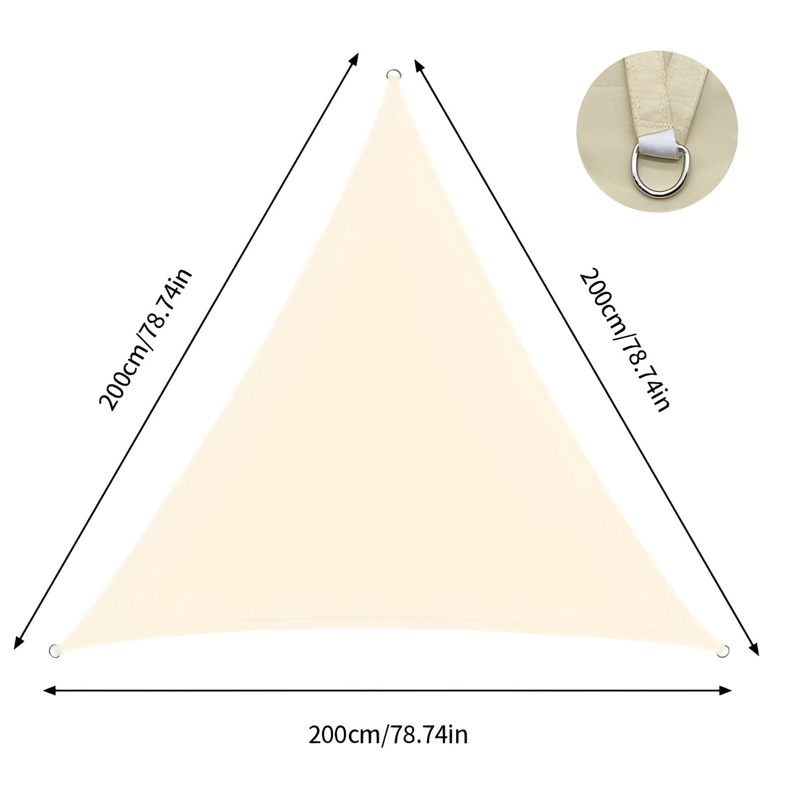 TriBlocker Sonnensegel - Wasserdichtes Dreieckiges Sonnensegel - Tragbares UV-Sonnenschutzschild