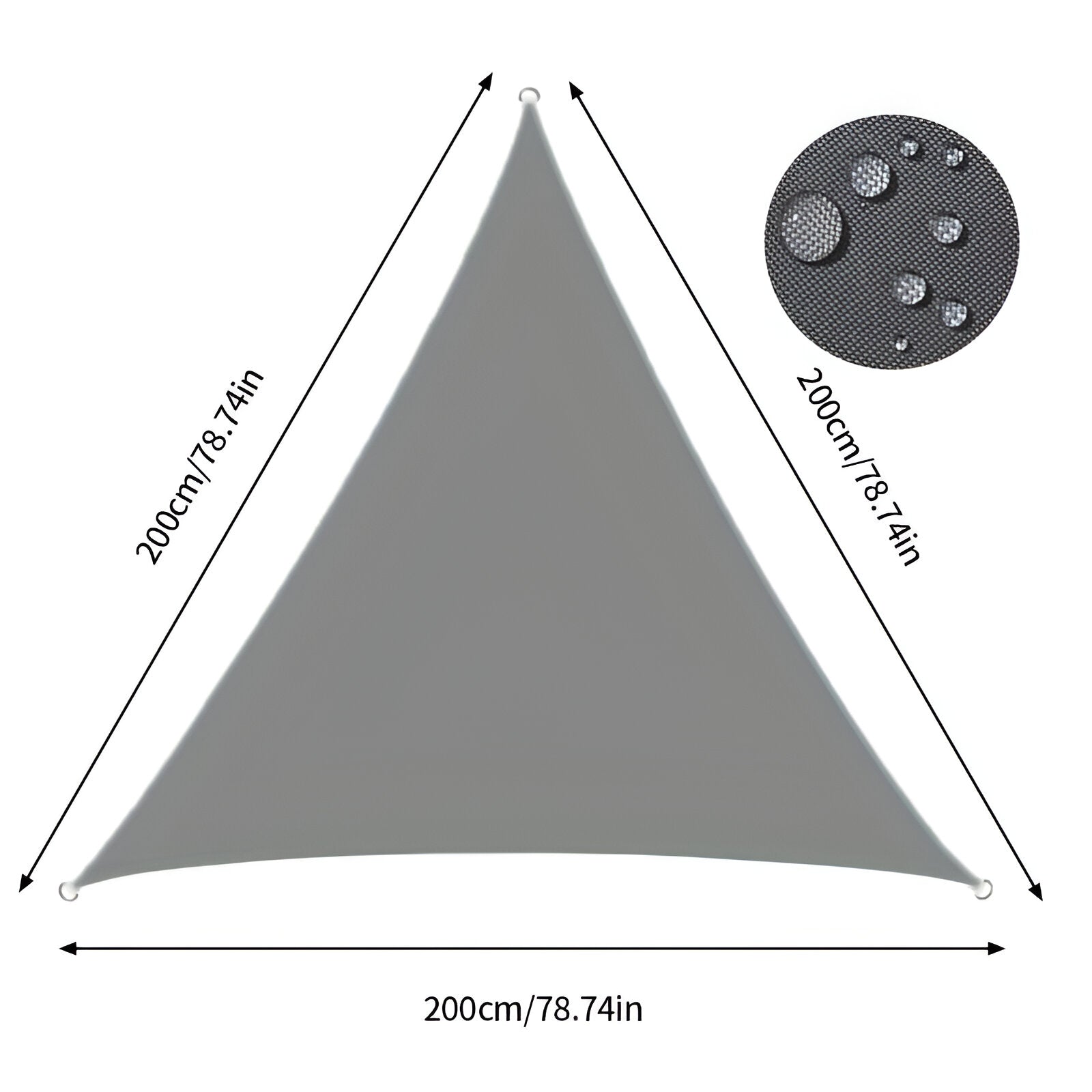 TriBlocker Sonnensegel - Wasserdichtes Dreieckiges Sonnensegel - Tragbares UV-Sonnenschutzschild