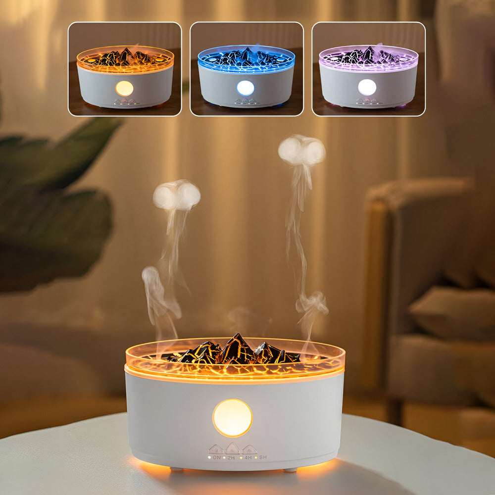 Ultrasonic Jellyfish-Inspired Aroma Diffuser und Luftbefeuchter - Vulkanflamme Design