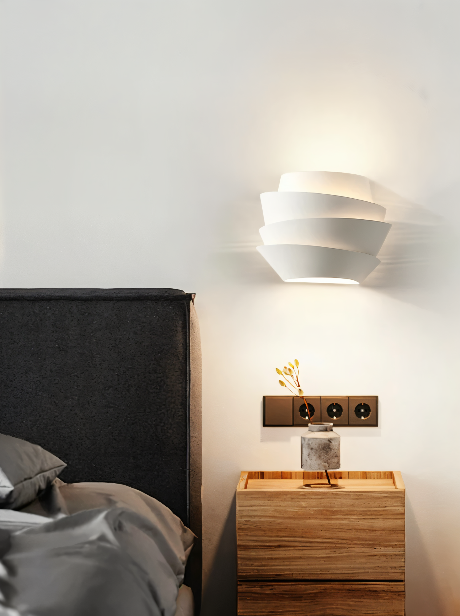 UniqGleam Wandleuchte - Geometrische Wandlampe aus Metall - Dekorative Wandleuchten LED Indoor