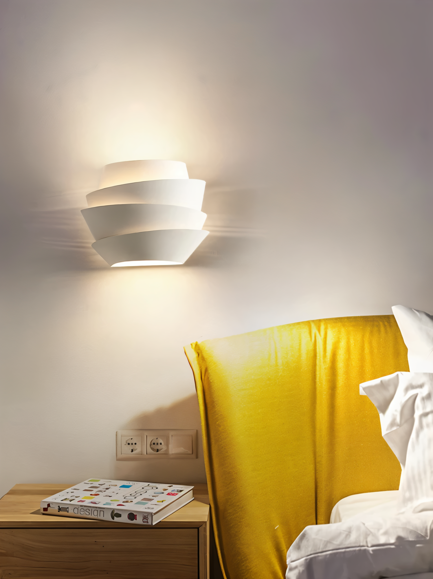 UniqGleam Wandleuchte - Geometrische Wandlampe aus Metall - Dekorative Wandleuchten LED Indoor