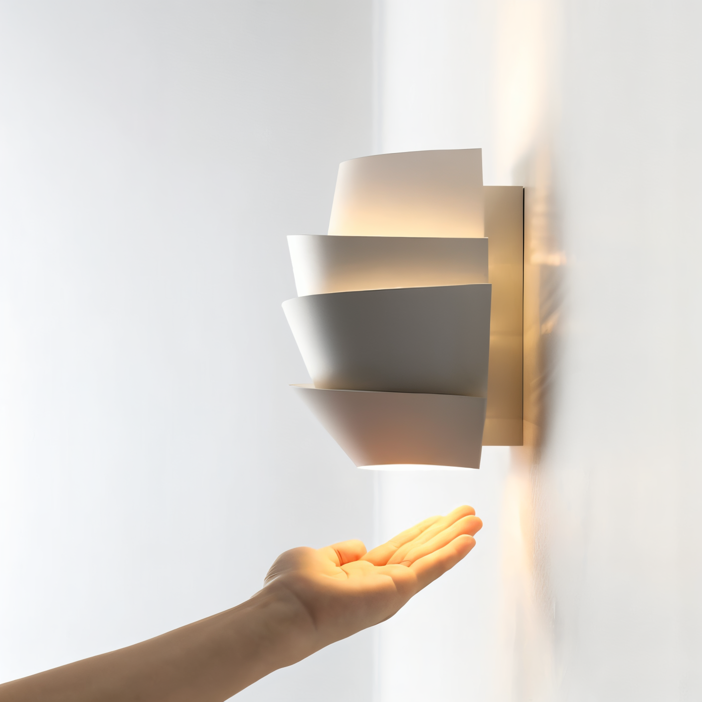 UniqGleam Wandleuchte - Geometrische Wandlampe aus Metall - Dekorative Wandleuchten LED Indoor