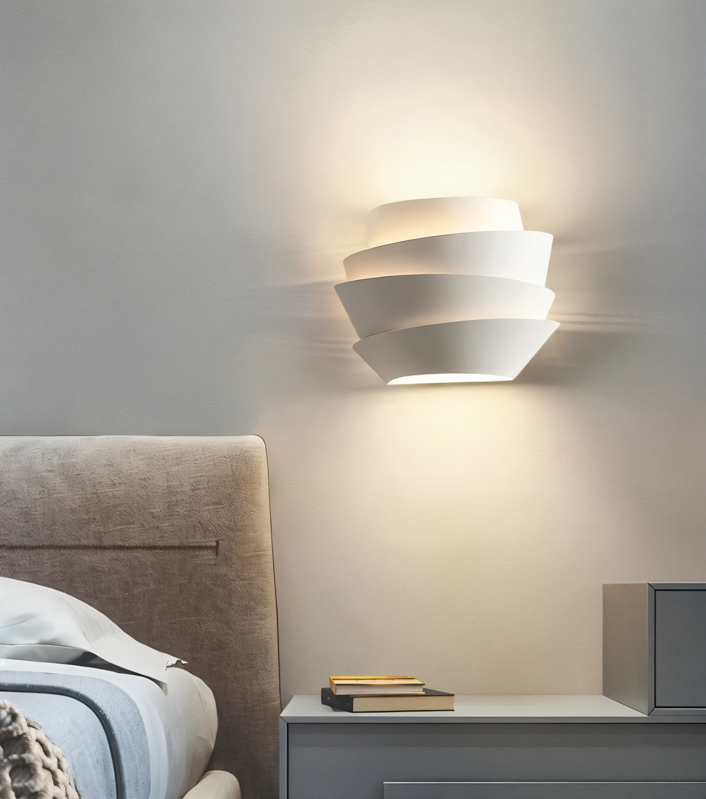UniqGleam Wandleuchte - Geometrische Wandlampe aus Metall - Dekorative Wandleuchten LED Indoor