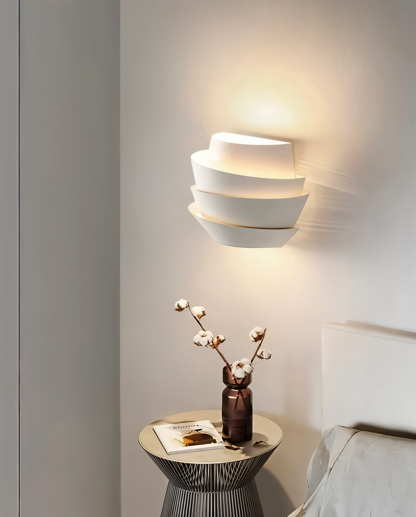 UniqGleam Wandleuchte - Geometrische Wandlampe aus Metall - Dekorative Wandleuchten LED Indoor