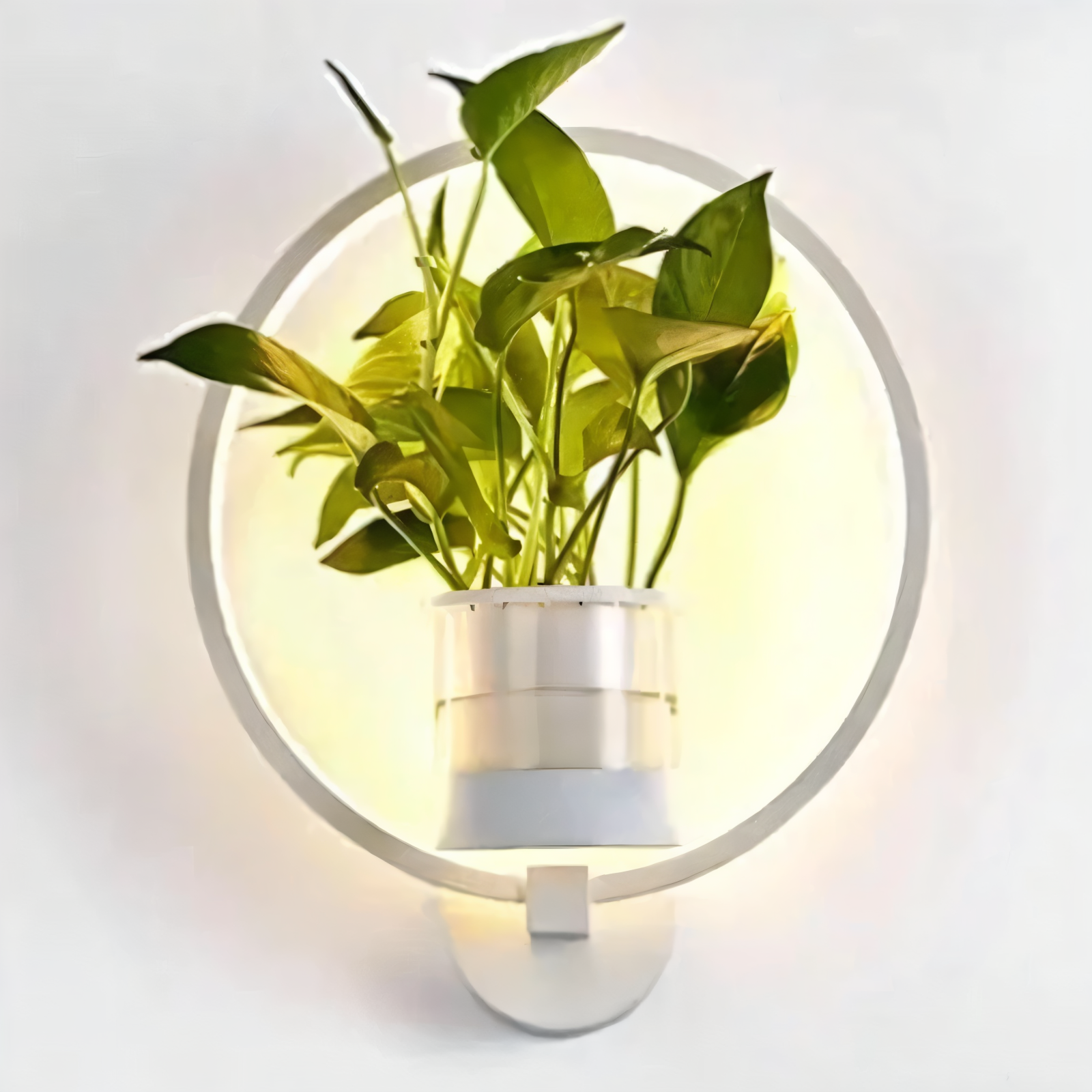 VerdantLume Wandleuchte - Minimalistische Wandleuchte mit Integrierter Pflanzenhalterung - Moderne Wandleuchten Geführt