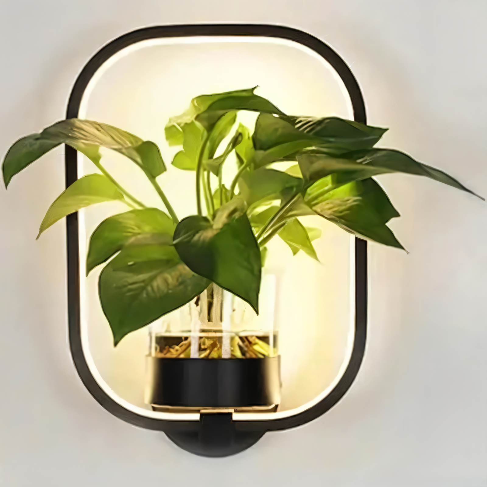 VerdantLume Wandleuchte - Minimalistische Wandleuchte mit Integrierter Pflanzenhalterung - Moderne Wandleuchten Geführt
