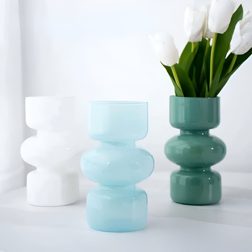 Vielseitige Nordic Glasvasen in verschiedenen Farben für stilvolle Dekoration
