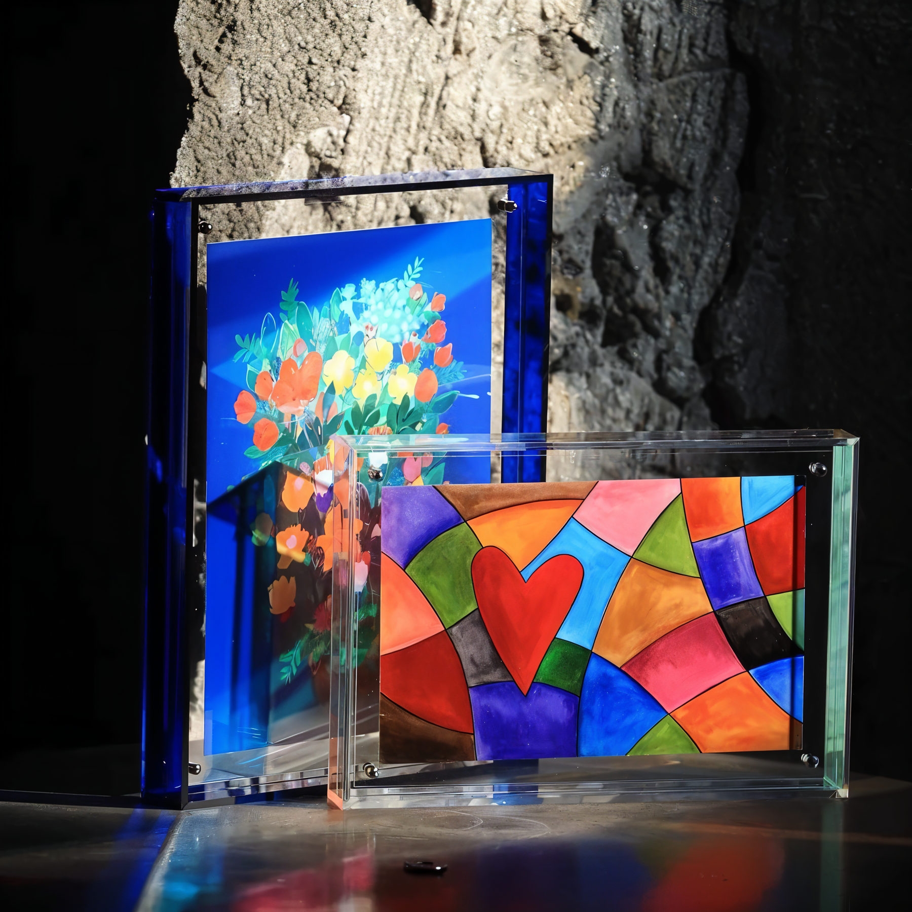 VividAcryl – Neon-Acryl-Fotorahmen im Stil der 80er Jahre