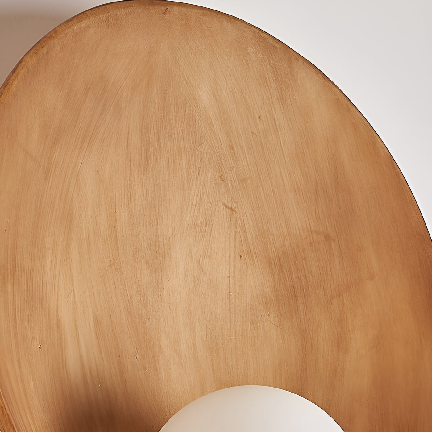 Weiße Perle Wandleuchte - Weiße Wandleuchter- Runde Wabi-Sabi Beleuchtung