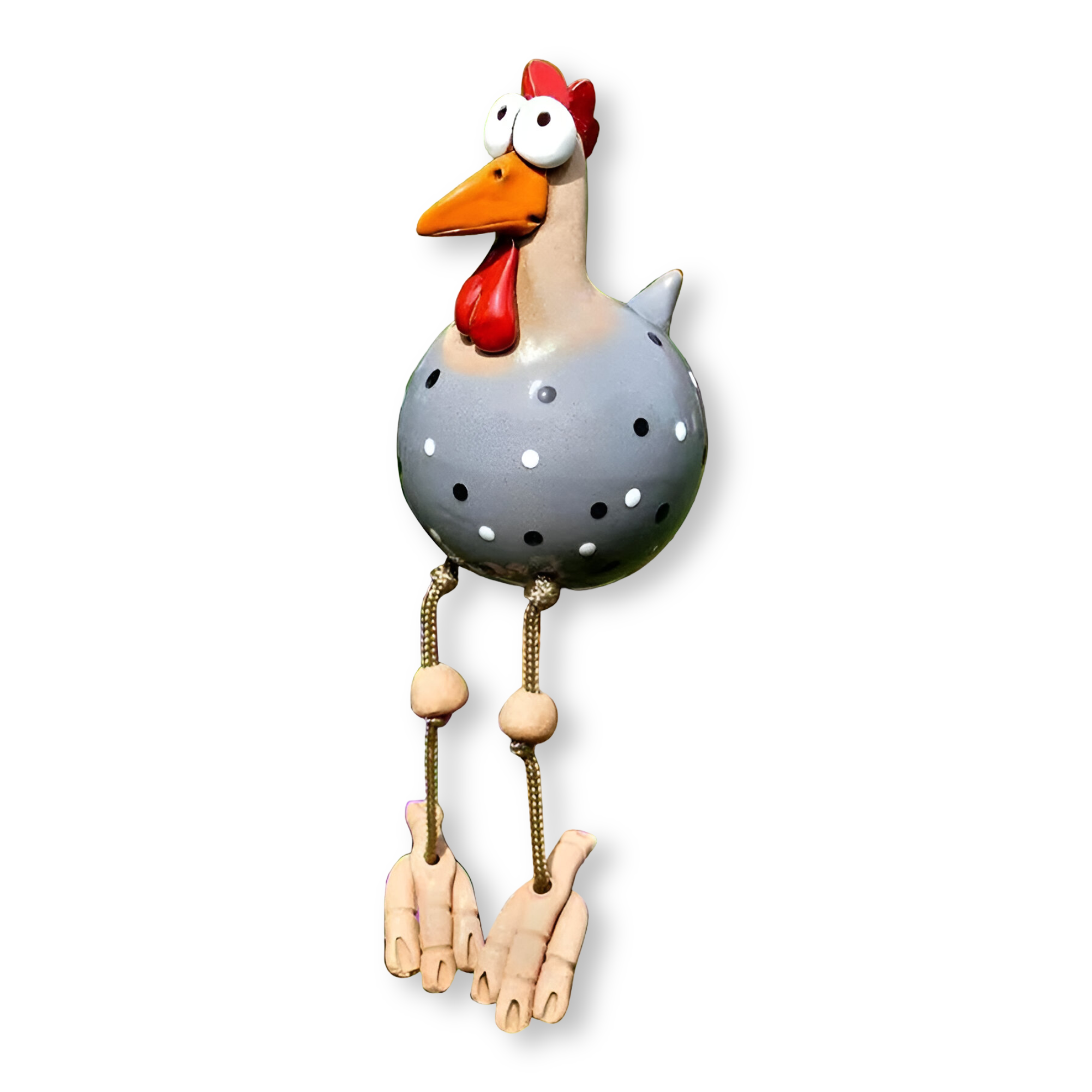 Big-eyed Huhn Statue - Wetterfeste Harz Handwerk - Rooster Garten Statue