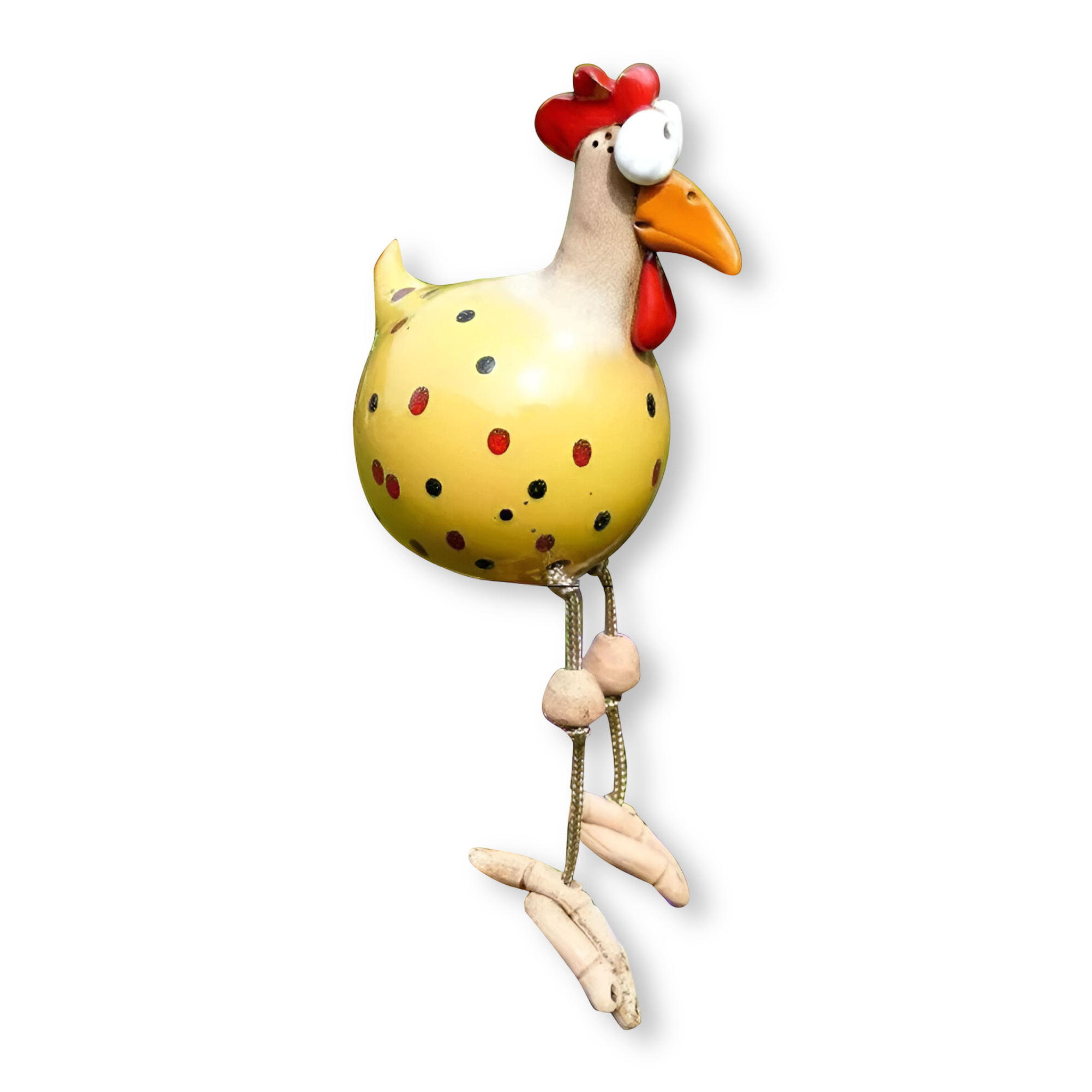 Big-eyed Huhn Statue - Wetterfeste Harz Handwerk - Rooster Garten Statue