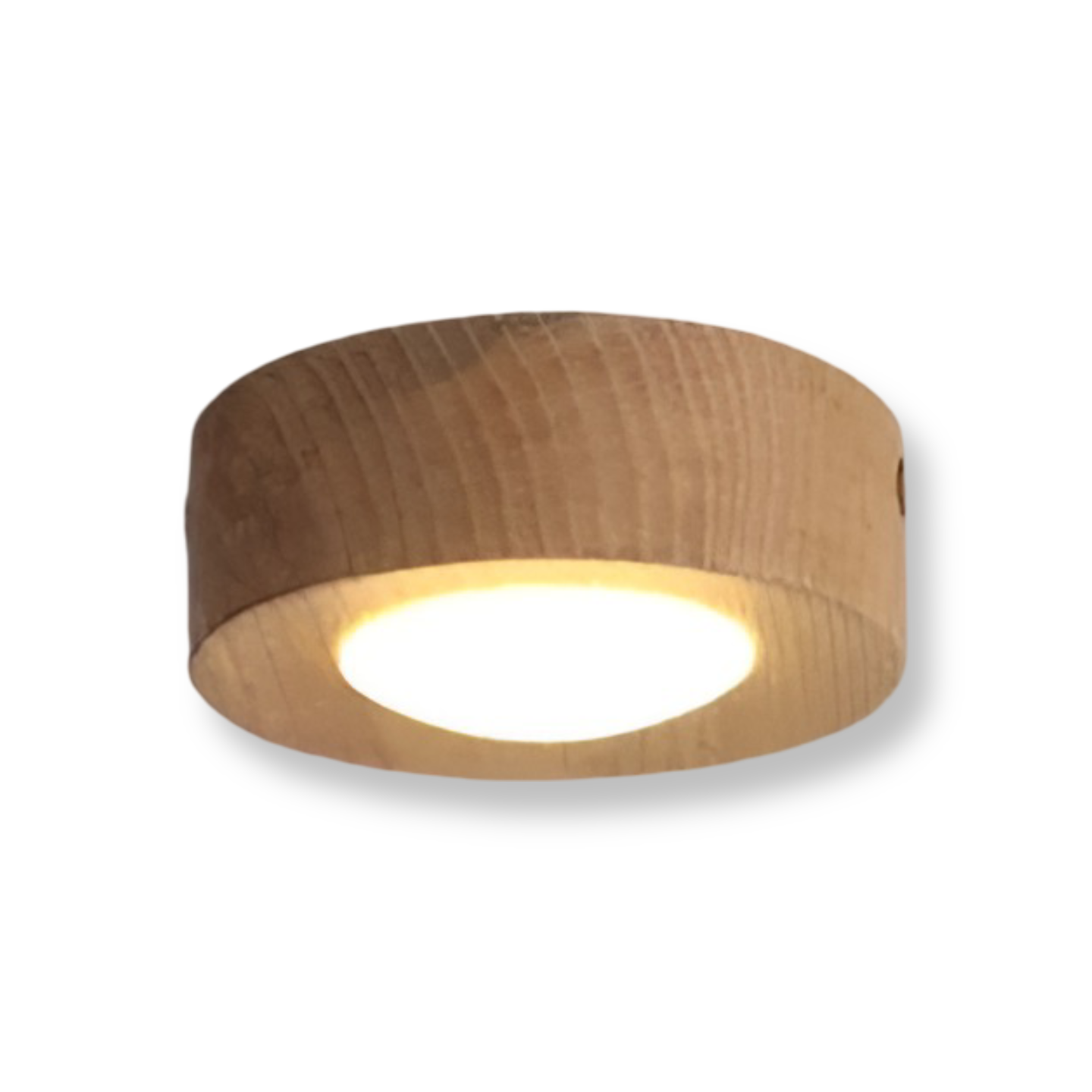 WoodSpot Deckenleuchte - Walnuss Aufbaustrahler - LED Rundleuchte Decke