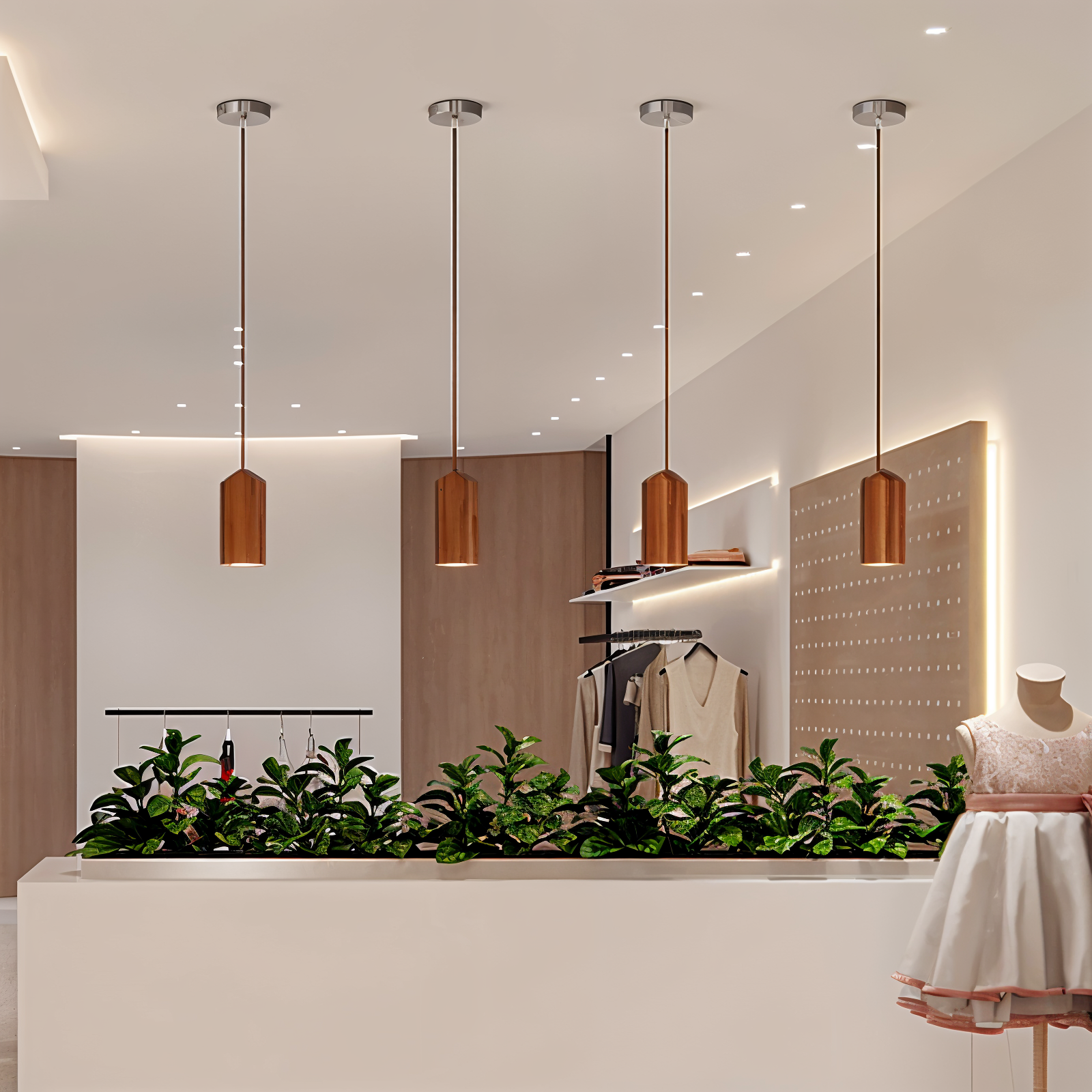 WoodTube Pendelleuchte - Ash Acacia Holzzylinder Hängelampe