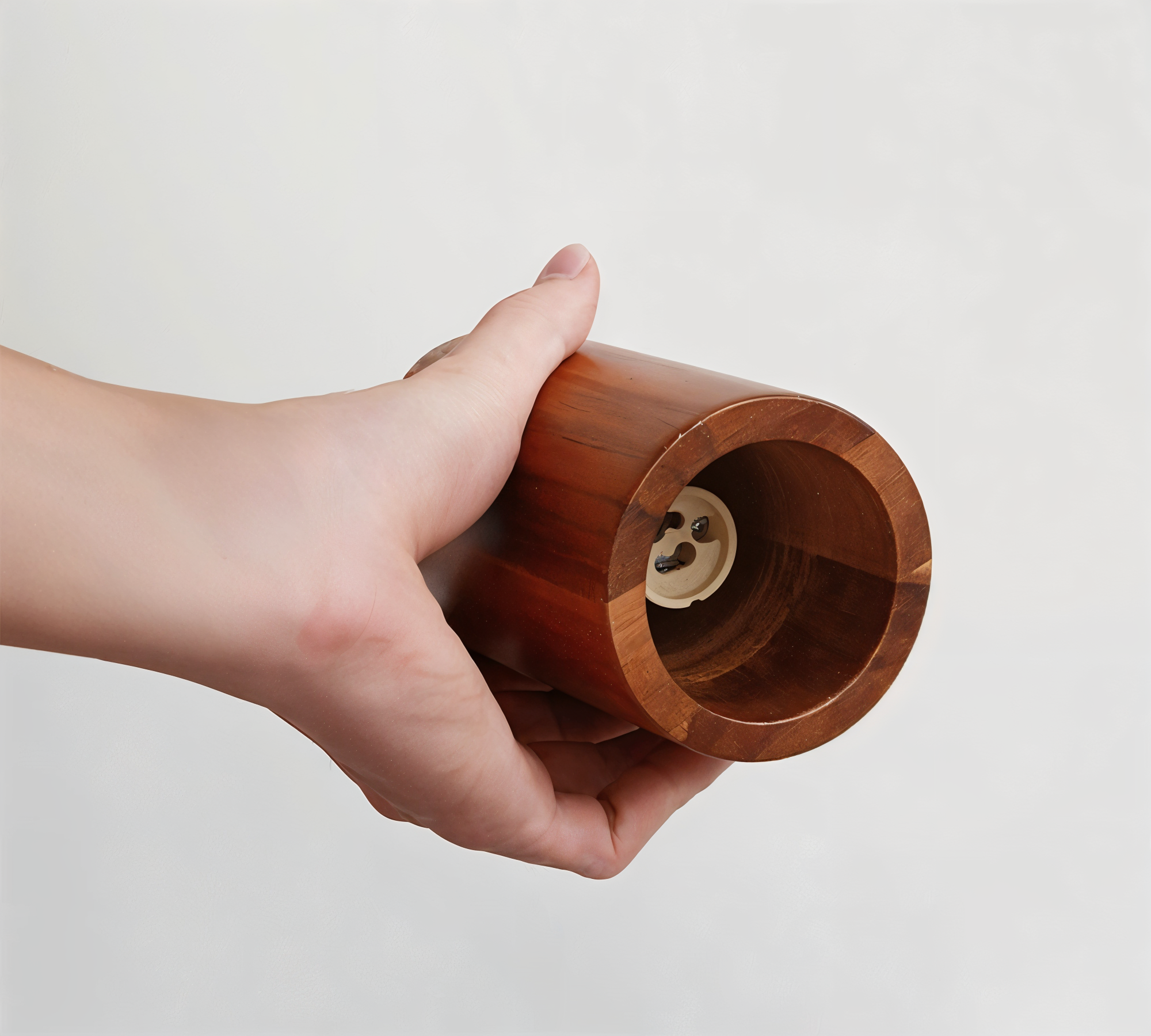 WoodTube Pendelleuchte - Ash Acacia Holzzylinder Hängelampe