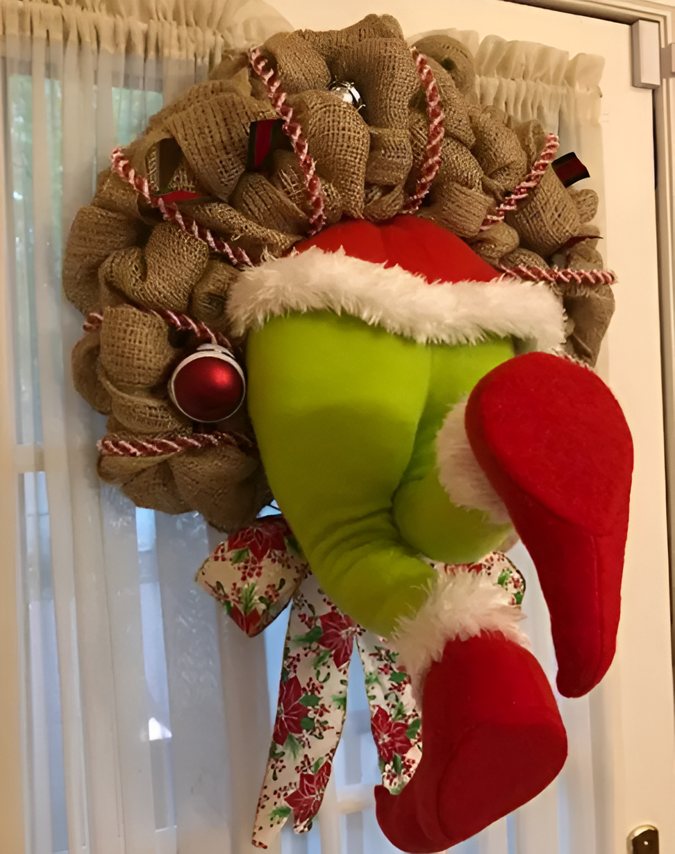 XmasElf Wreath - Skurrile Elf Beinen Girlande Wand Weihnachtsdekoration