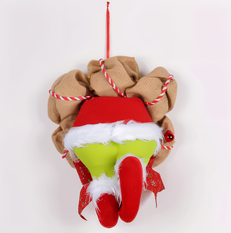 XmasElf Wreath - Skurrile Elf Beinen Girlande Wand Weihnachtsdekoration