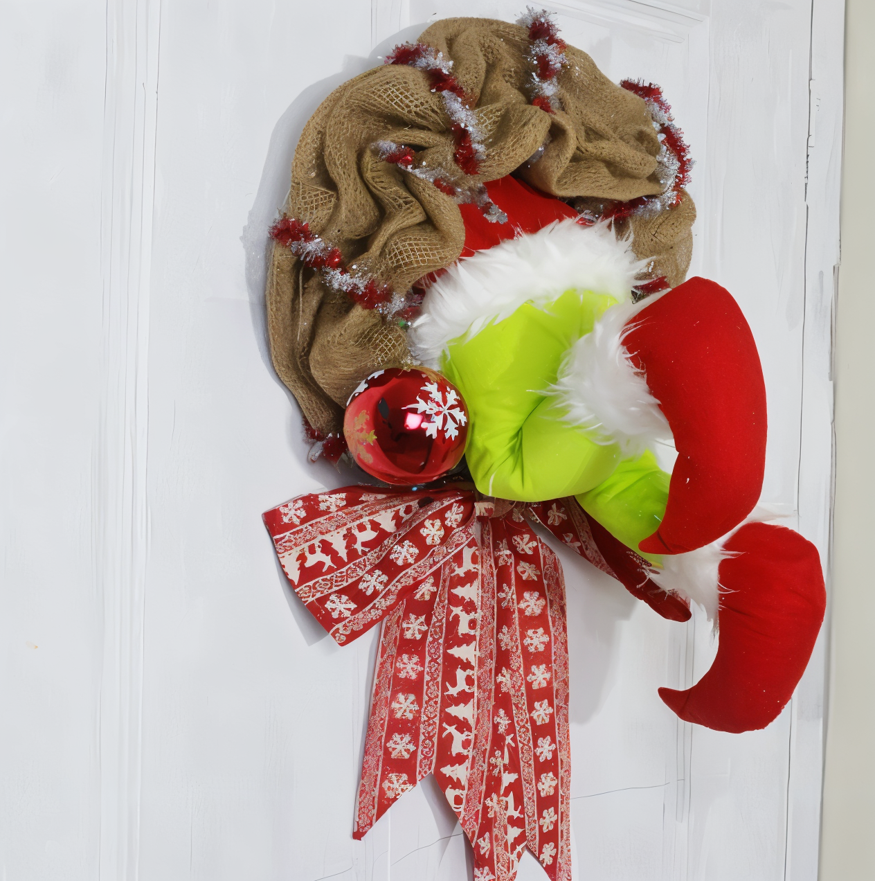 XmasElf Wreath - Skurrile Elf Beinen Girlande Wand Weihnachtsdekoration