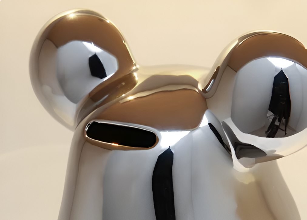 GlossiBear Figurine - Bunte Moderne Bärenkunst Statue