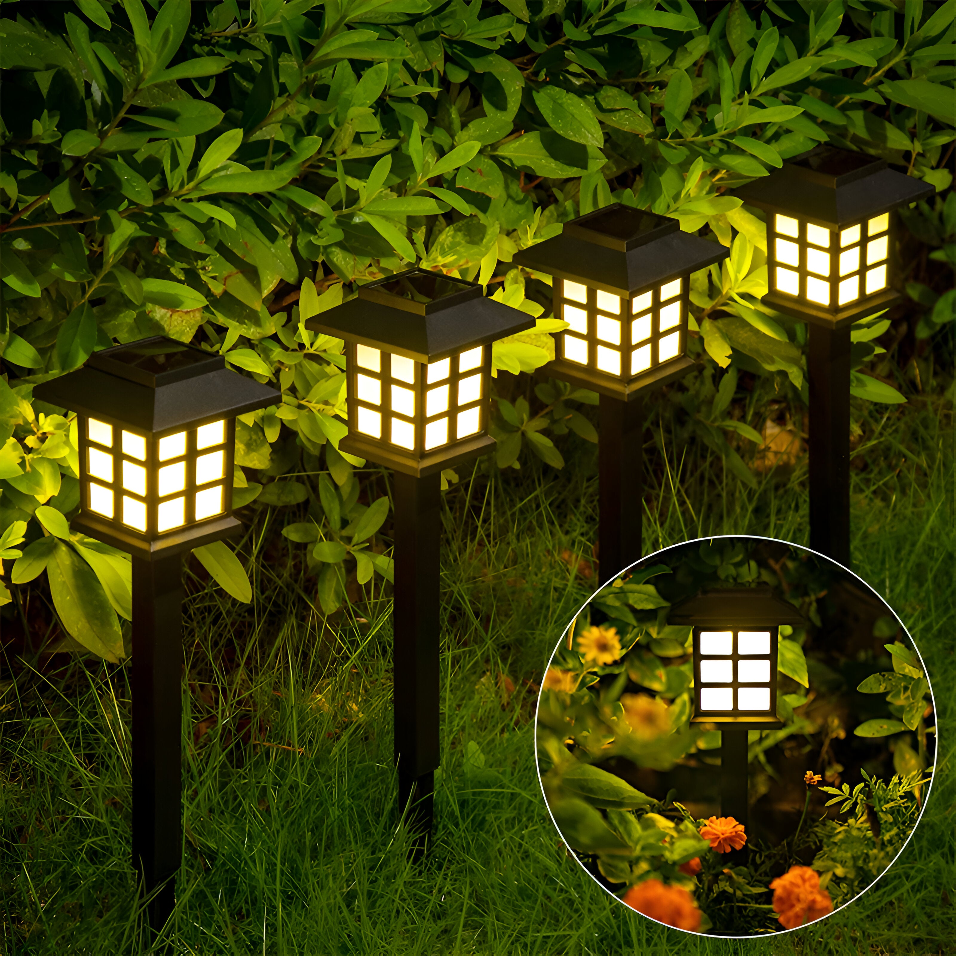 SolarPath Licht - 2/4/8 Stück Langlebige und Energieeffiziente Solarlampe für den Garten