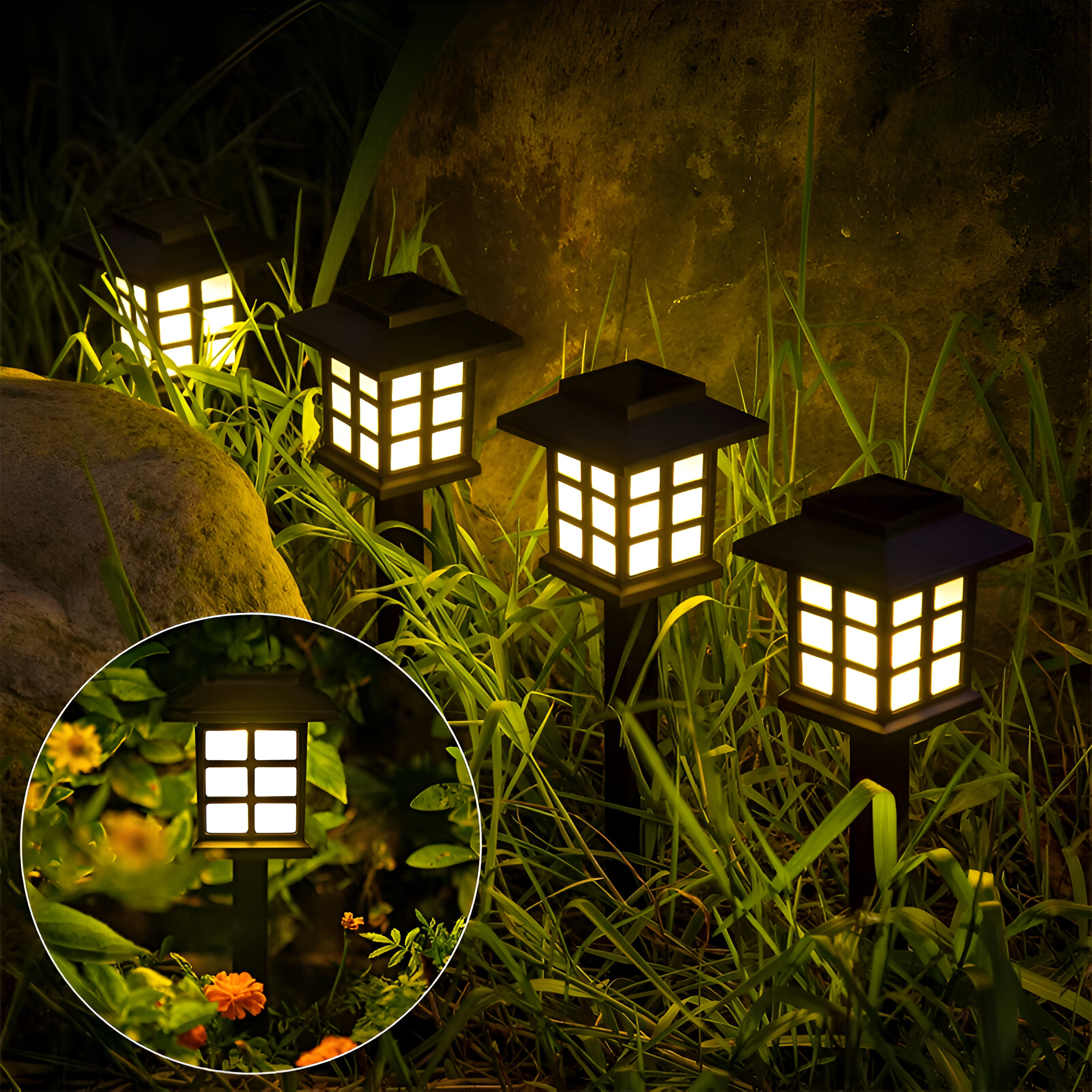 SolarPath Licht - 2/4/8 Stück Langlebige und Energieeffiziente Solarlampe für den Garten