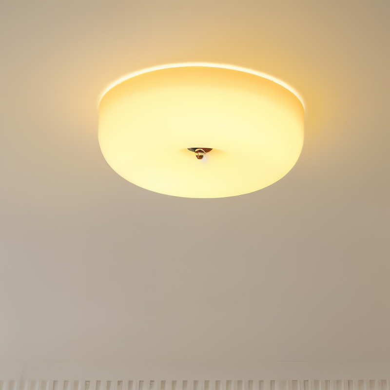 Donut Deckenleuchte - Nordische Creme Donut Glas-Deckenleuchte