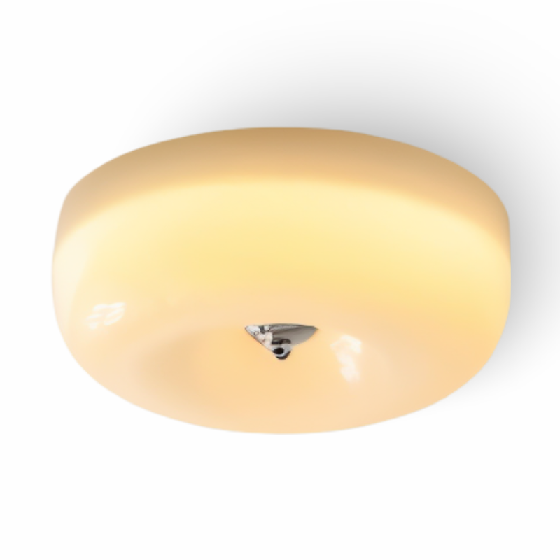 Donut Deckenleuchte - Nordische Creme Donut Glas-Deckenleuchte