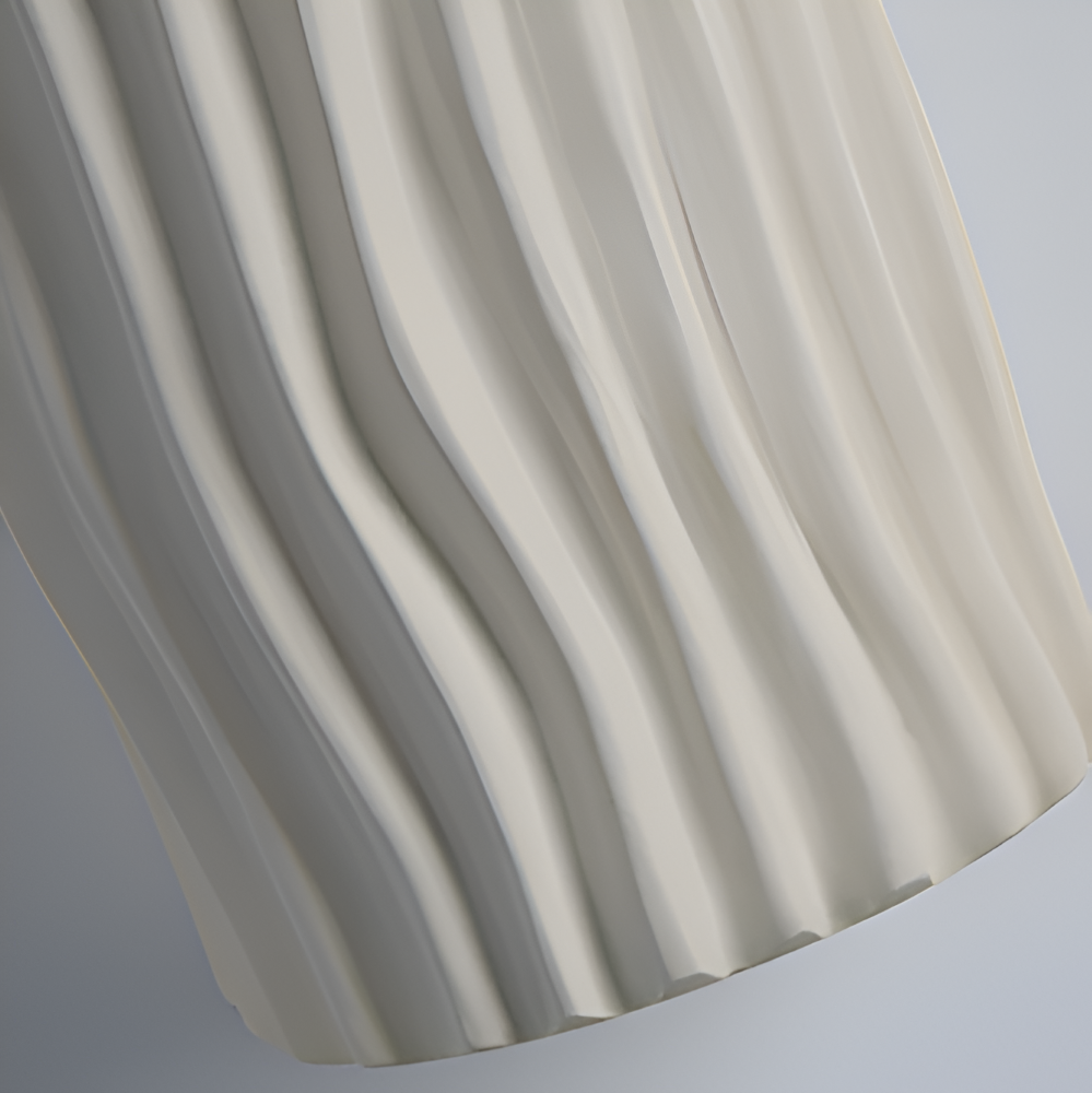HuePleat Wandleuchte - Curvy Pleated Resin Wandlampe - Up and Down Wandleuchten Geführt