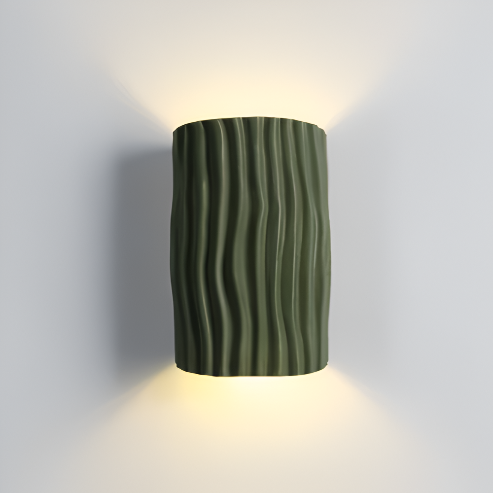 HuePleat Wandleuchte - Curvy Pleated Resin Wandlampe - Up and Down Wandleuchten Geführt