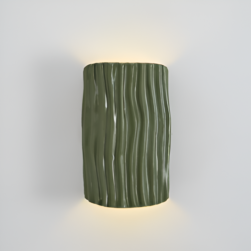 HuePleat Wandleuchte - Curvy Pleated Resin Wandlampe - Up and Down Wandleuchten Geführt