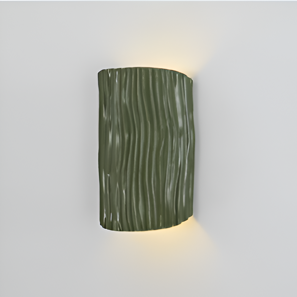 HuePleat Wandleuchte - Curvy Pleated Resin Wandlampe - Up and Down Wandleuchten Geführt
