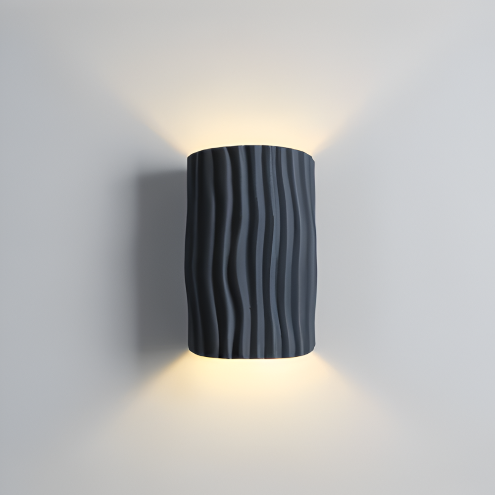 HuePleat Wandleuchte - Curvy Pleated Resin Wandlampe - Up and Down Wandleuchten Geführt