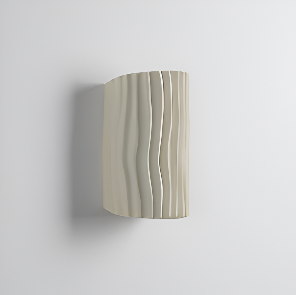 HuePleat Wandleuchte - Curvy Pleated Resin Wandlampe - Up and Down Wandleuchten Geführt