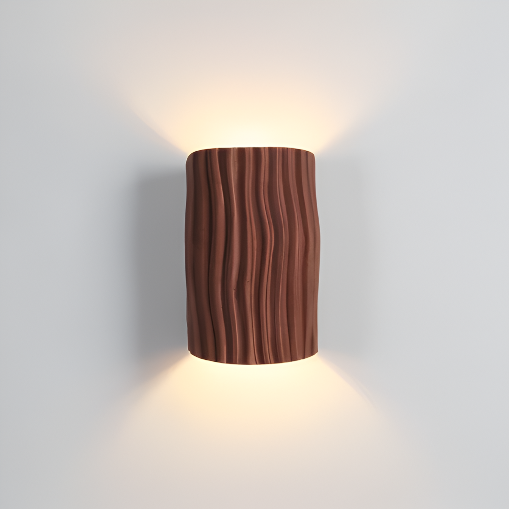 HuePleat Wandleuchte - Curvy Pleated Resin Wandlampe - Up and Down Wandleuchten Geführt