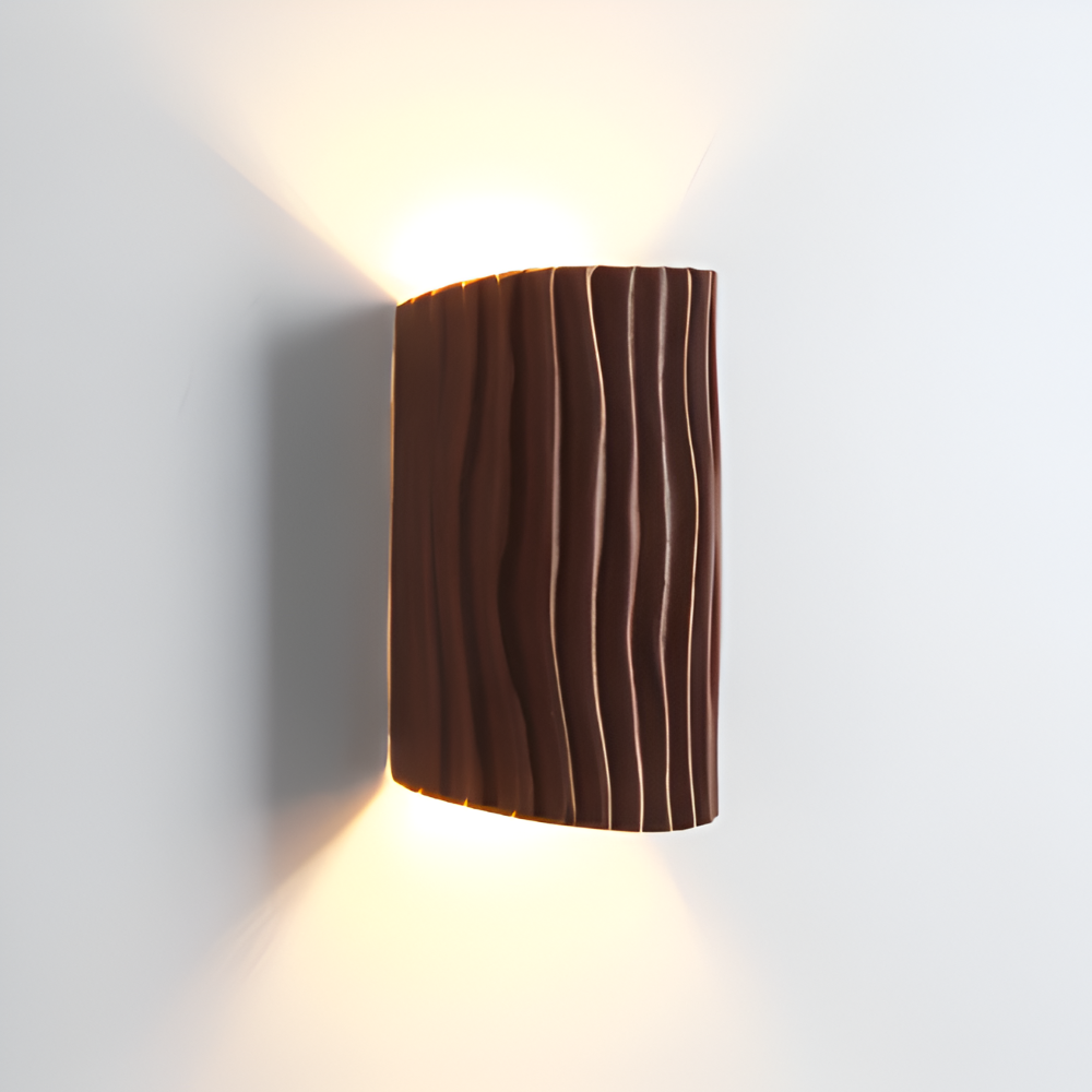 HuePleat Wandleuchte - Curvy Pleated Resin Wandlampe - Up and Down Wandleuchten Geführt