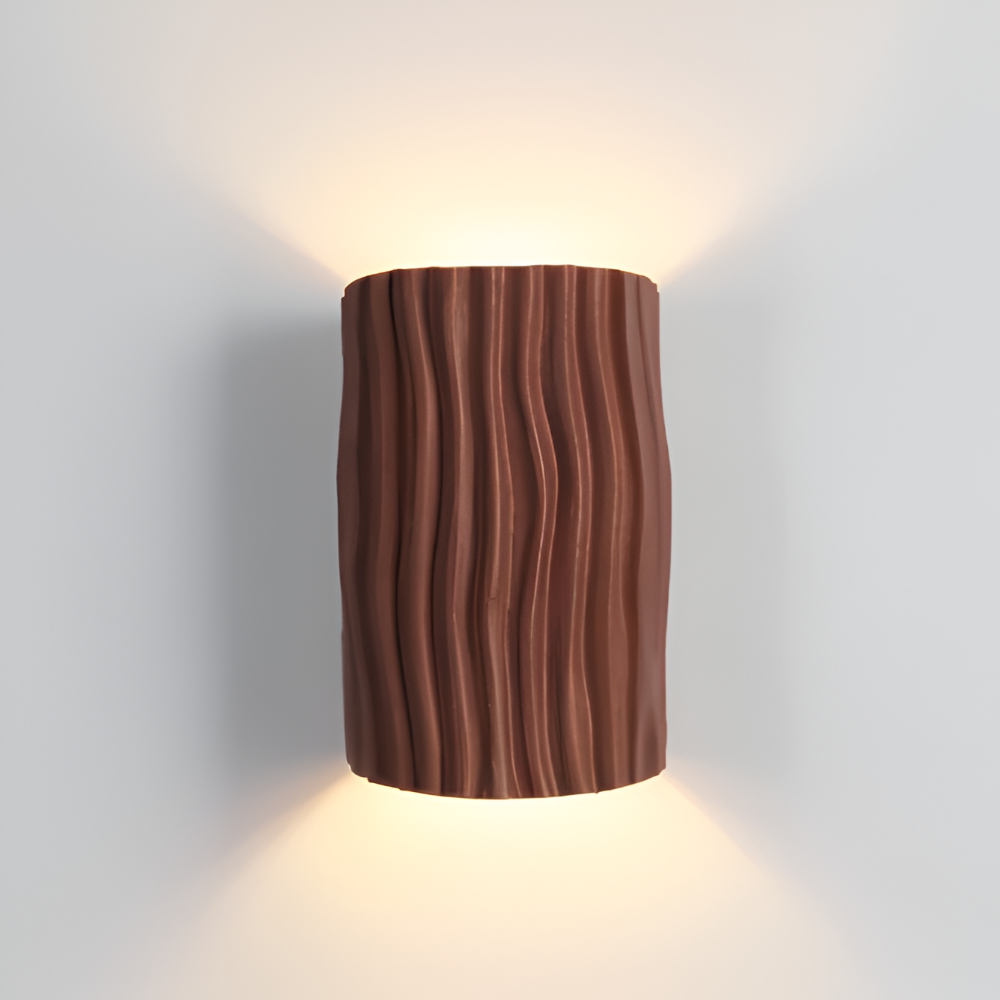 HuePleat Wandleuchte - Curvy Pleated Resin Wandlampe - Up and Down Wandleuchten Geführt