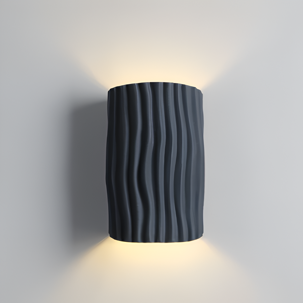 HuePleat Wandleuchte - Curvy Pleated Resin Wandlampe - Up and Down Wandleuchten Geführt