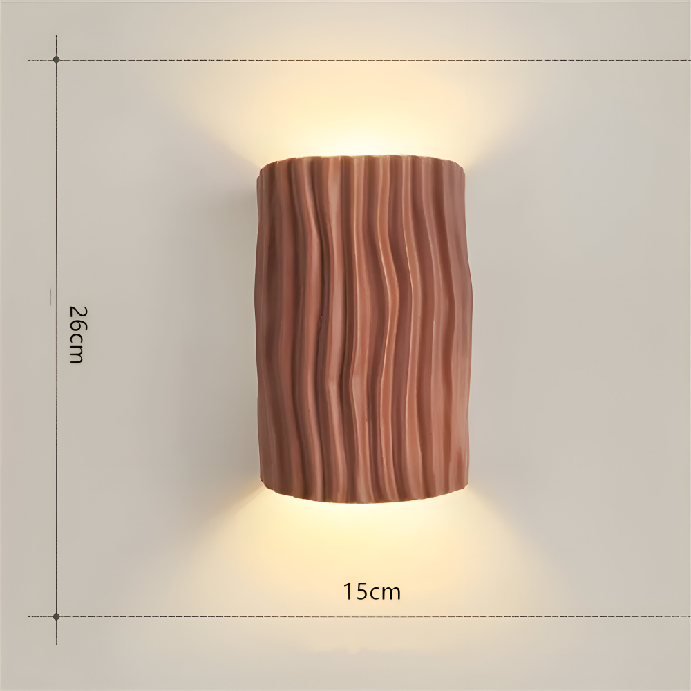 HuePleat Wandleuchte - Curvy Pleated Resin Wandlampe - Up and Down Wandleuchten Geführt