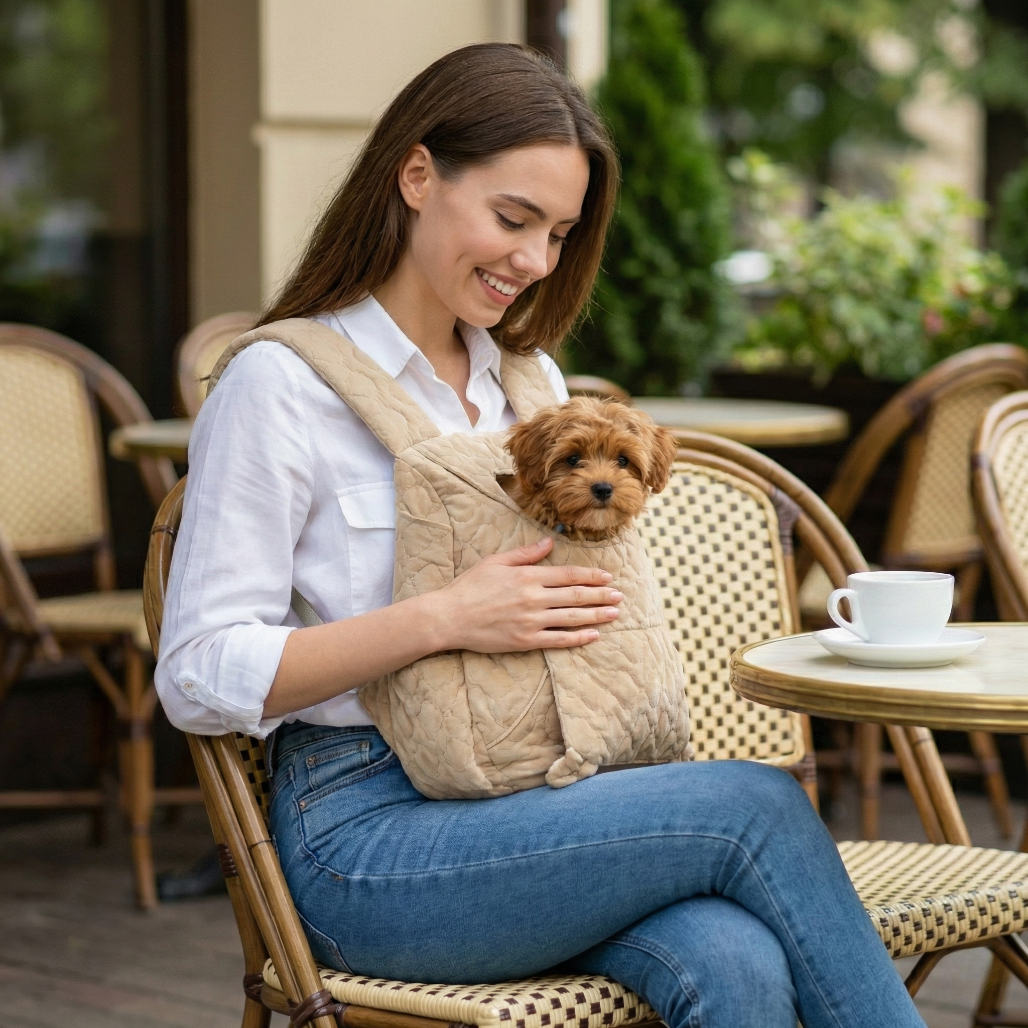 Geräumige Hundetragetasche – Gemütlich, Wasserdicht & Winddicht für Haustierreisen bis 10kg