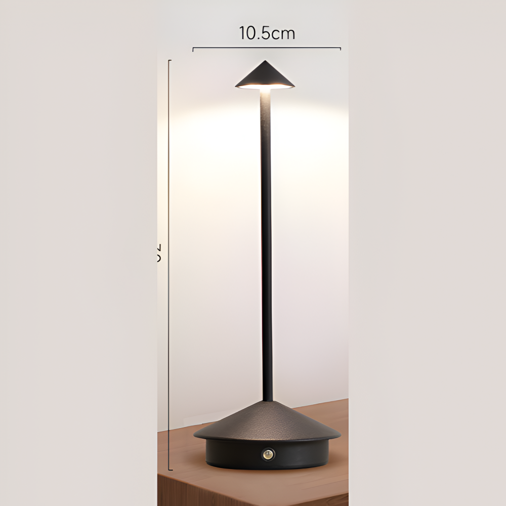 IllumeCone Tischlampe - Kabellose, Dimmbare, Wasserdichte Schreibtischlampe