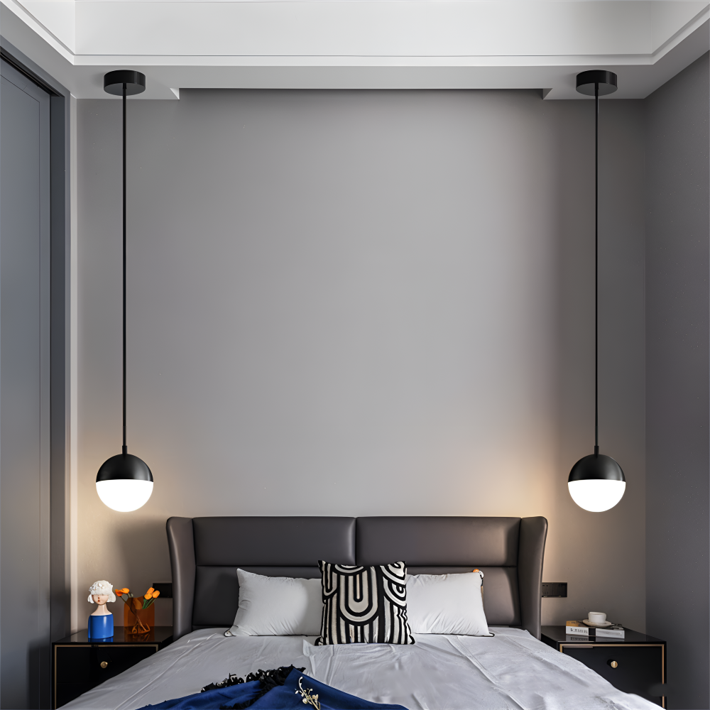 Illunaire Pendelleuchte - Kristallkugel Hängelampe - Gold & Schwarz Suspension Lamp