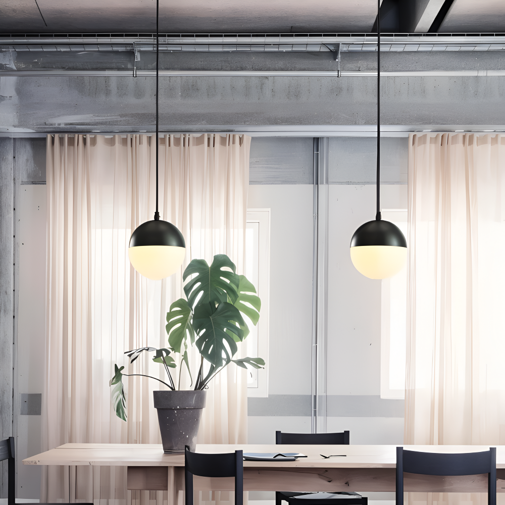 Illunaire Pendelleuchte - Kristallkugel Hängelampe - Gold & Schwarz Suspension Lamp
