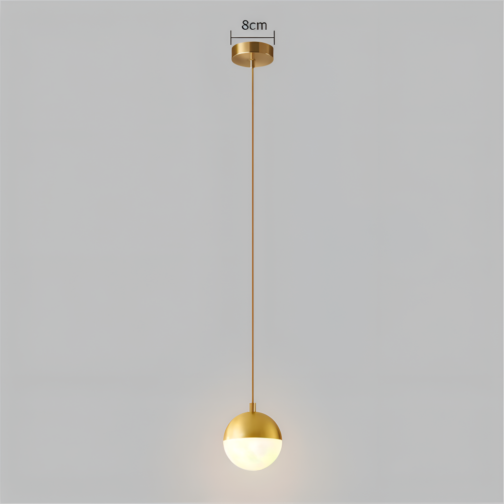Illunaire Pendelleuchte - Kristallkugel Hängelampe - Gold & Schwarz Suspension Lamp