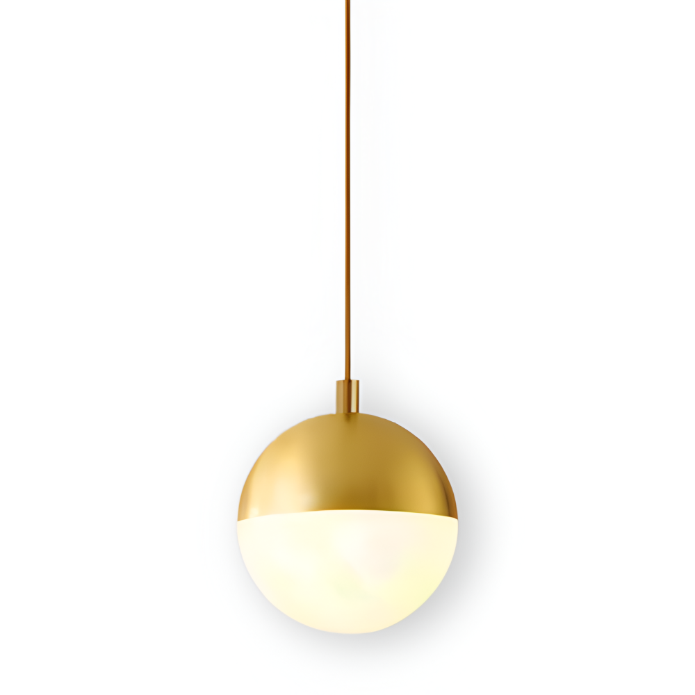 Illunaire Pendelleuchte - Kristallkugel Hängelampe - Gold & Schwarz Suspension Lamp
