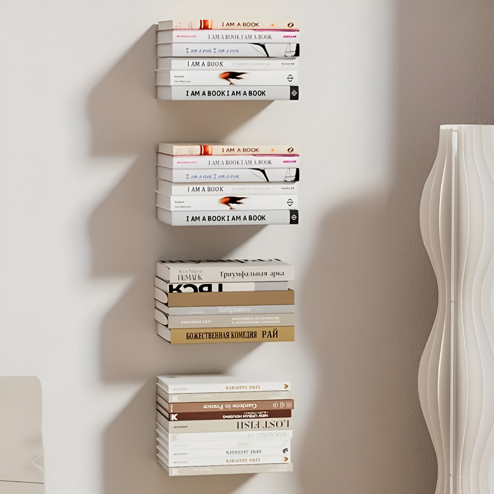 Unsichtbare Schwebende Buchregale - Wandmontierte Buchorganisatoren - Stilvolle, platzsparende Wandregale
