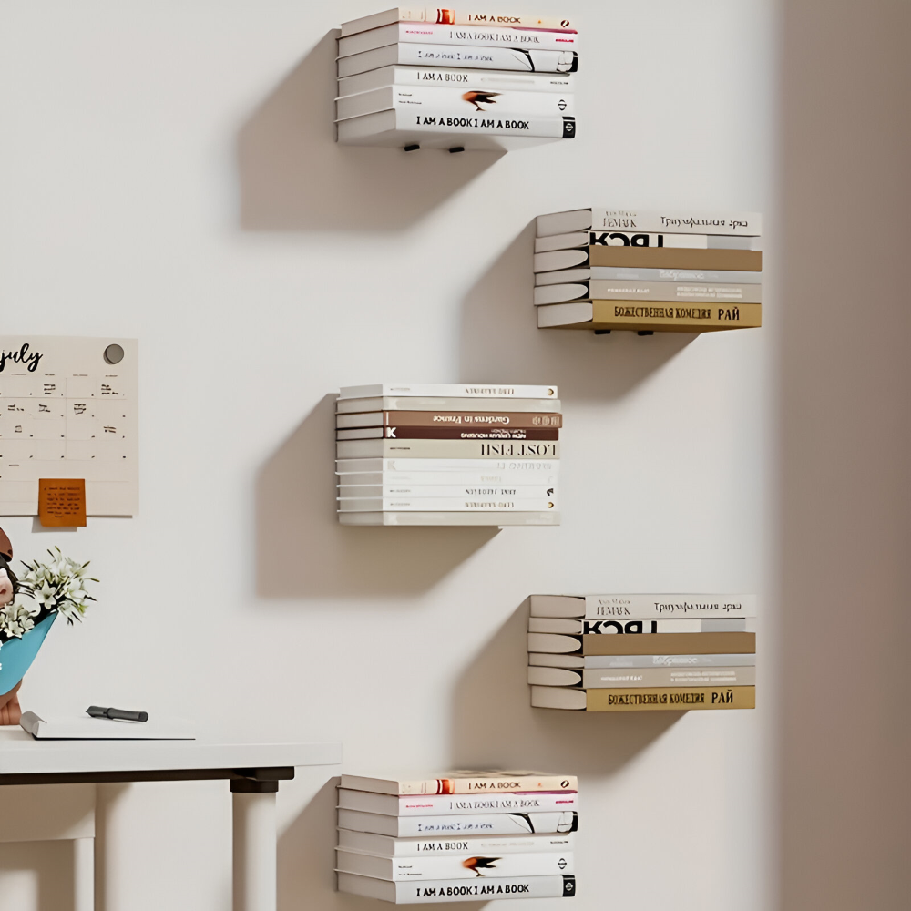 Unsichtbare Schwebende Buchregale - Wandmontierte Buchorganisatoren - Stilvolle, platzsparende Wandregale