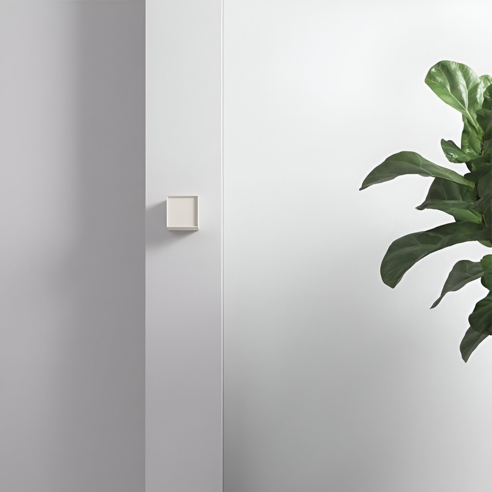 JapSquare Wandleuchte - Stoff Wandlampe - Japanische Wandlampe Design - Nordische Wandleuchten LED