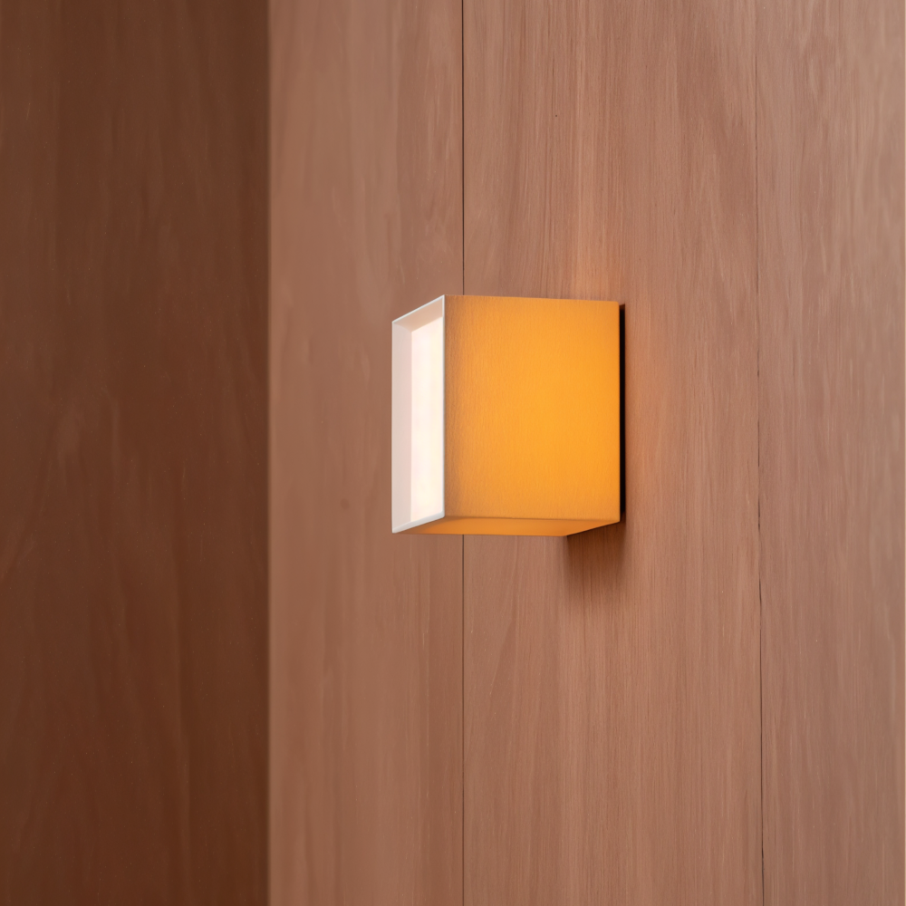 JapSquare Wandleuchte - Stoff Wandlampe - Japanische Wandlampe Design - Nordische Wandleuchten LED