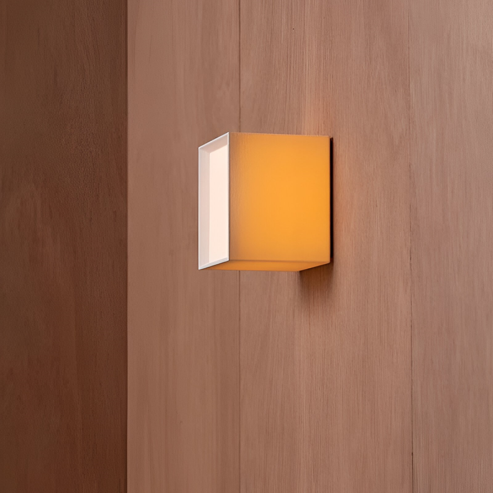 JapSquare Wandleuchte - Stoff Wandlampe - Japanische Wandlampe Design - Nordische Wandleuchten LED