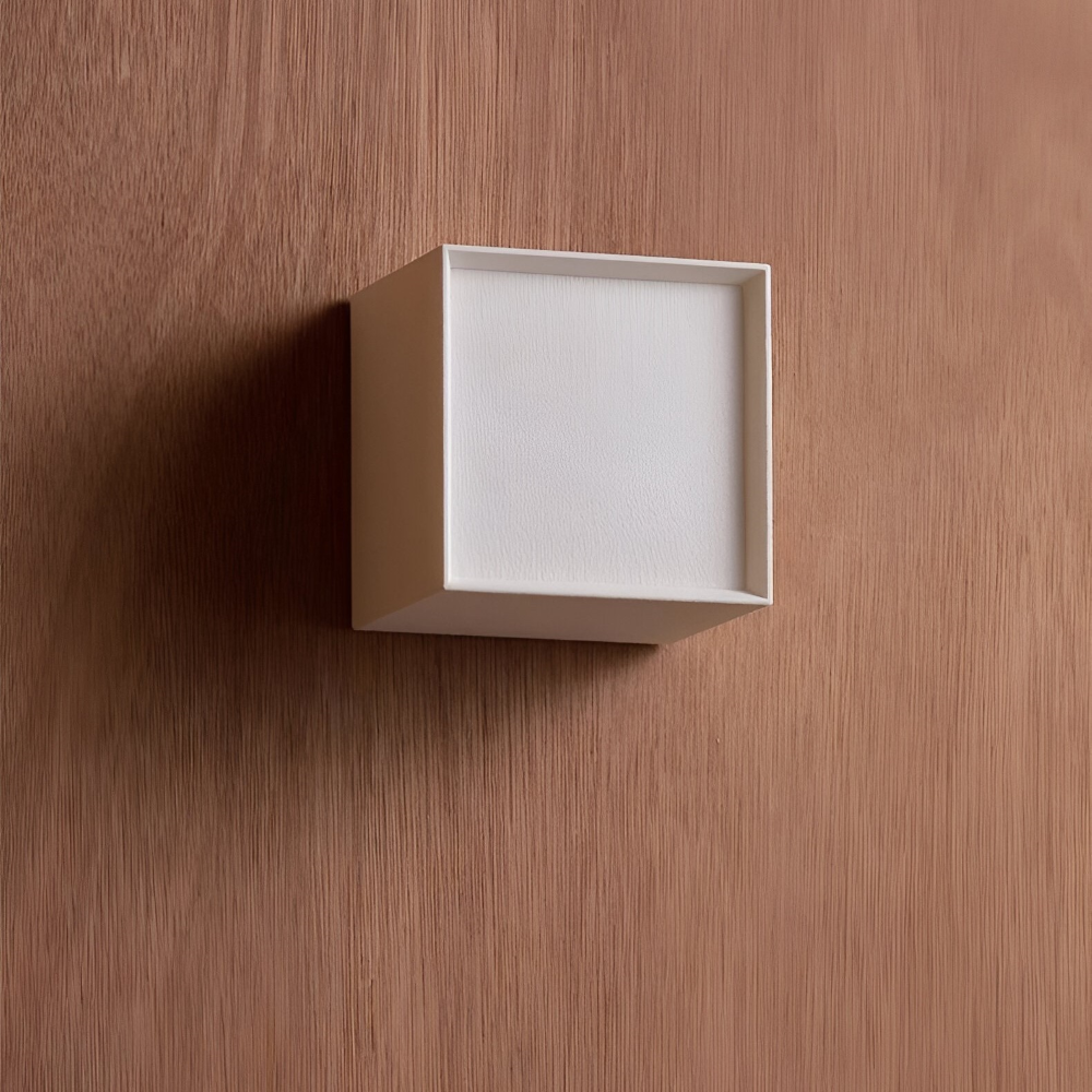 JapSquare Wandleuchte - Stoff Wandlampe - Japanische Wandlampe Design - Nordische Wandleuchten LED